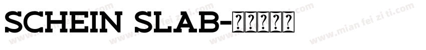 Schein Slab字体转换